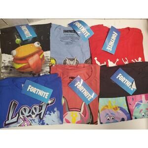 6 Fortnite T-Shirts Video Game Tee (X-Large 14-16) New